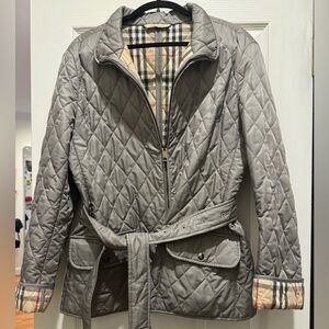 Burberry jacket - like new - grey - large